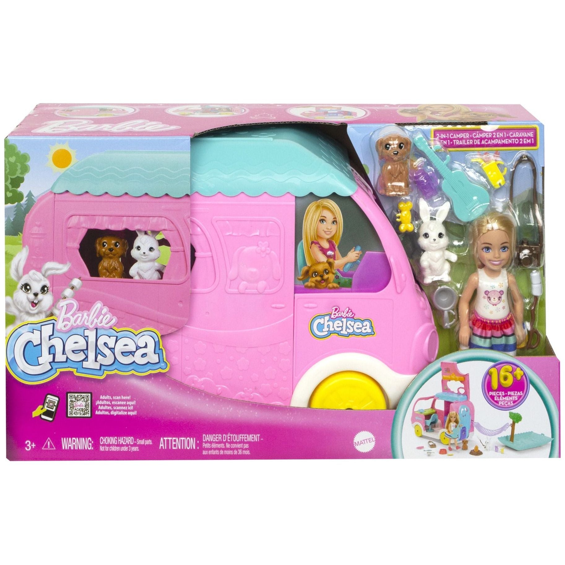 Barbie Camper, Doll Playset with 50 Accessories, Indonesia