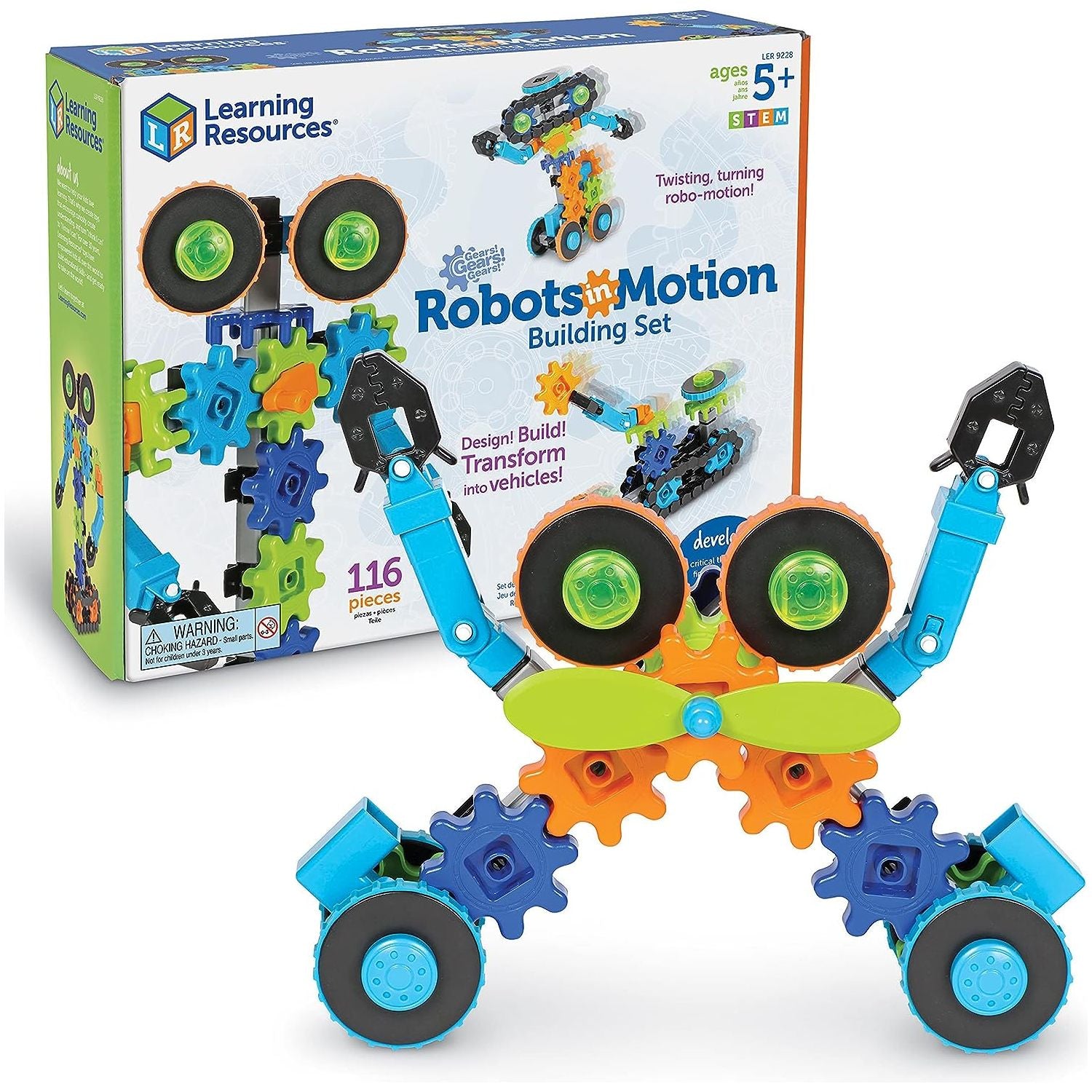 Learning Resources Gears! Gears! Gears! ロボット工場組み立てセット
