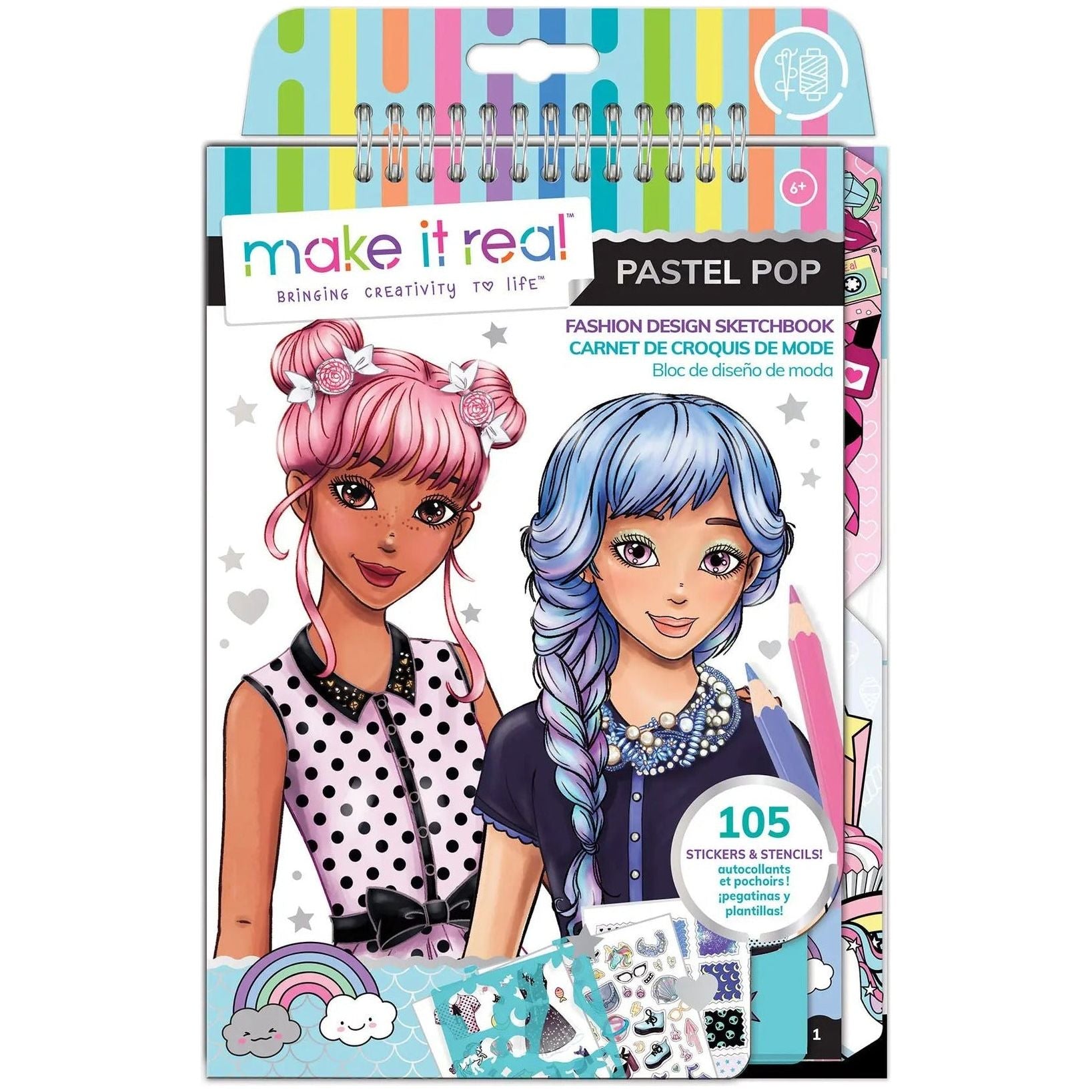 Make It Real Fashion Design Sketchbook Pastel Pop