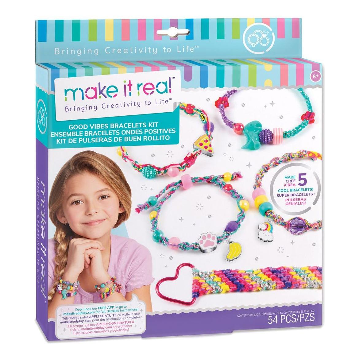 Make It Real Bedazzled Charm Bracelet Blooming Creative DIY Bead Bracelet  Kit