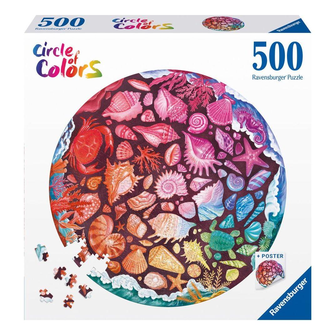 Seashells Circular 500 Piece Jigsaw Puzzle