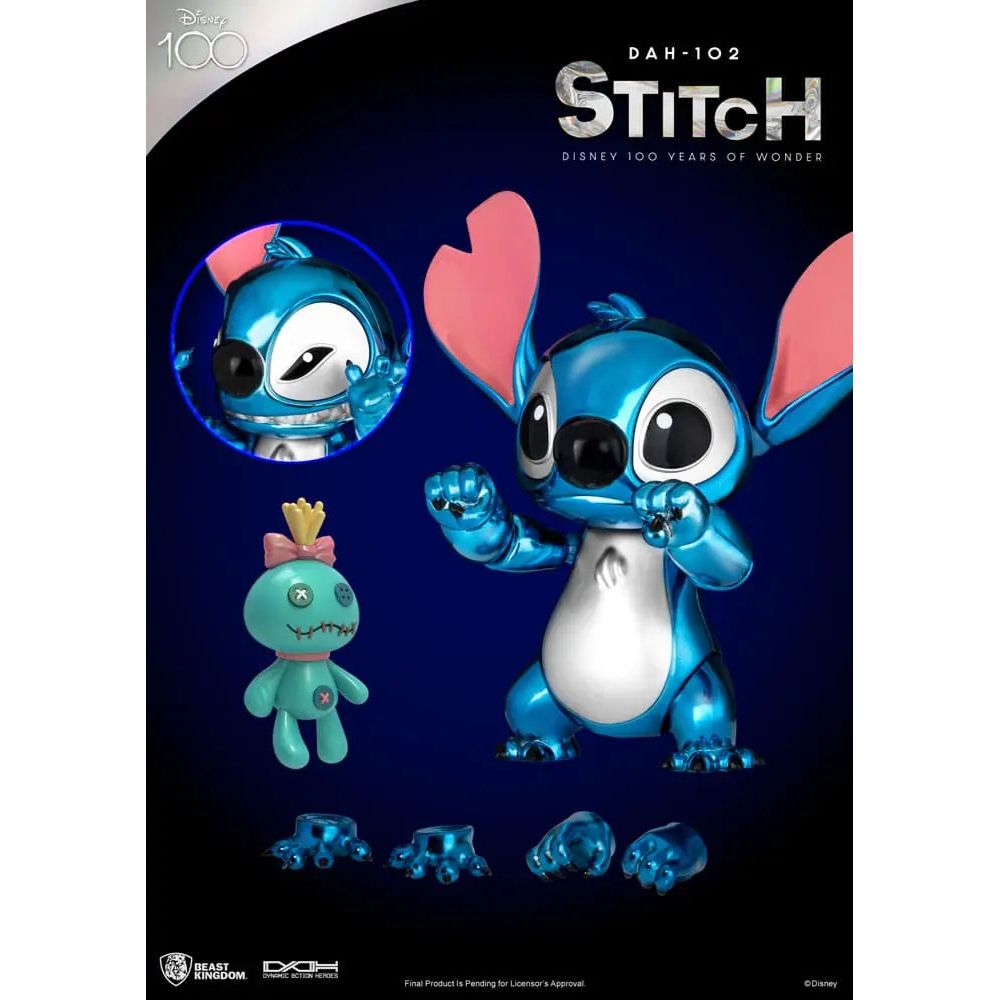 Disney 100 Years of Wonder Dynamic 8ction Heroes Action Figure 1/9 Stitch (Lilo & Stitch) 16 cm Beast Kingdom