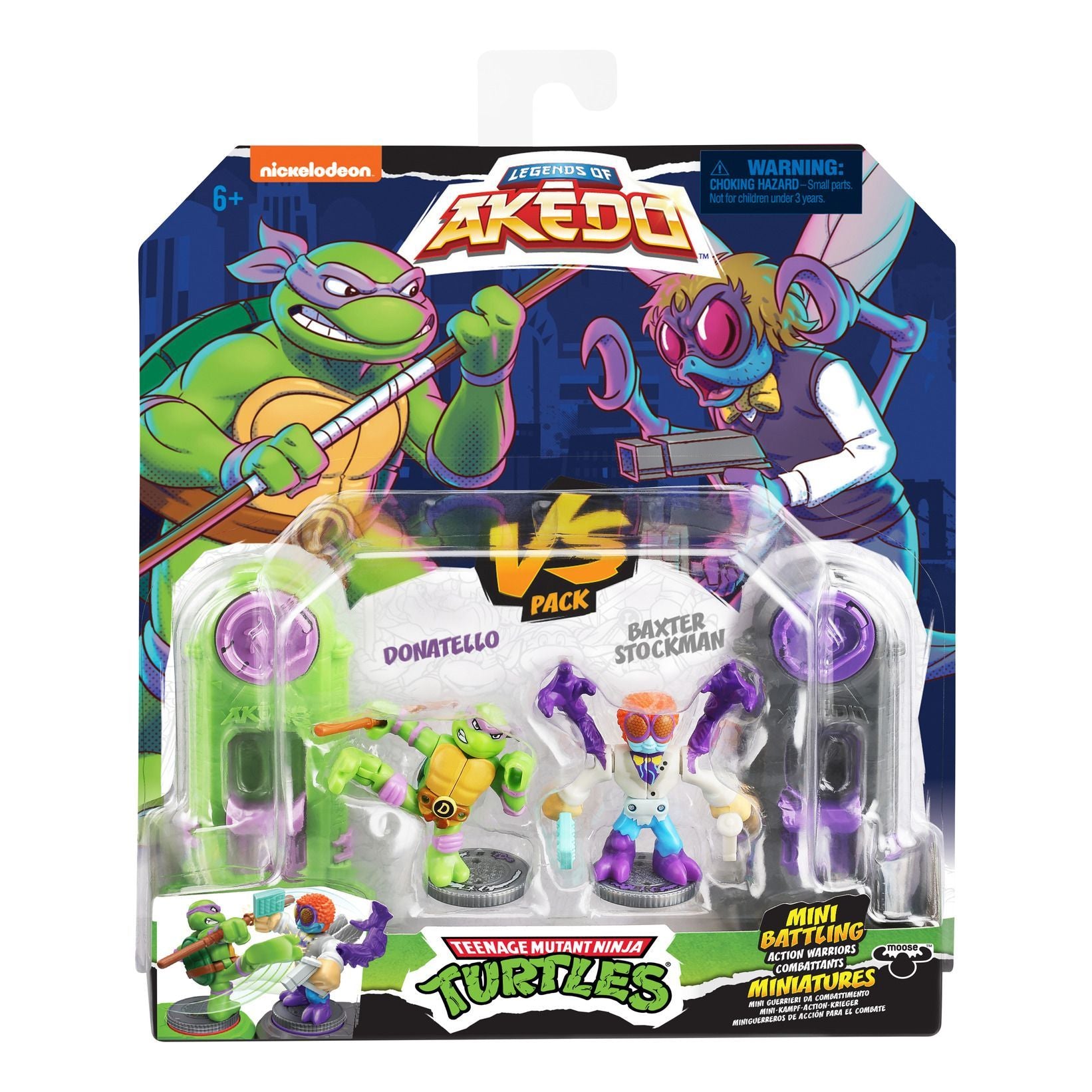Akedo TMNT Versus Pack Donatello vs Baxter Stockman Akedo