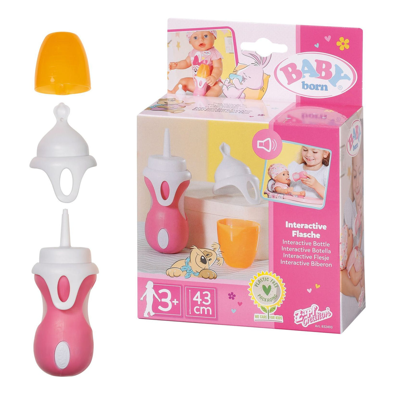 Baby Born Interactive Bottle & Spoon 43cm