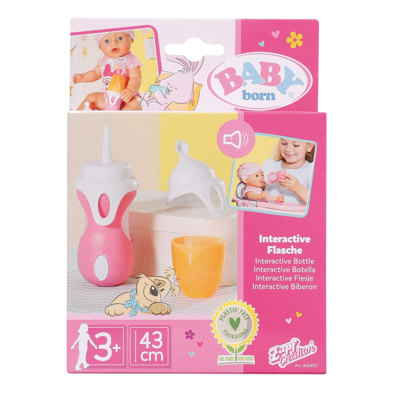 Baby Born Interactive Bottle & Spoon 43cm