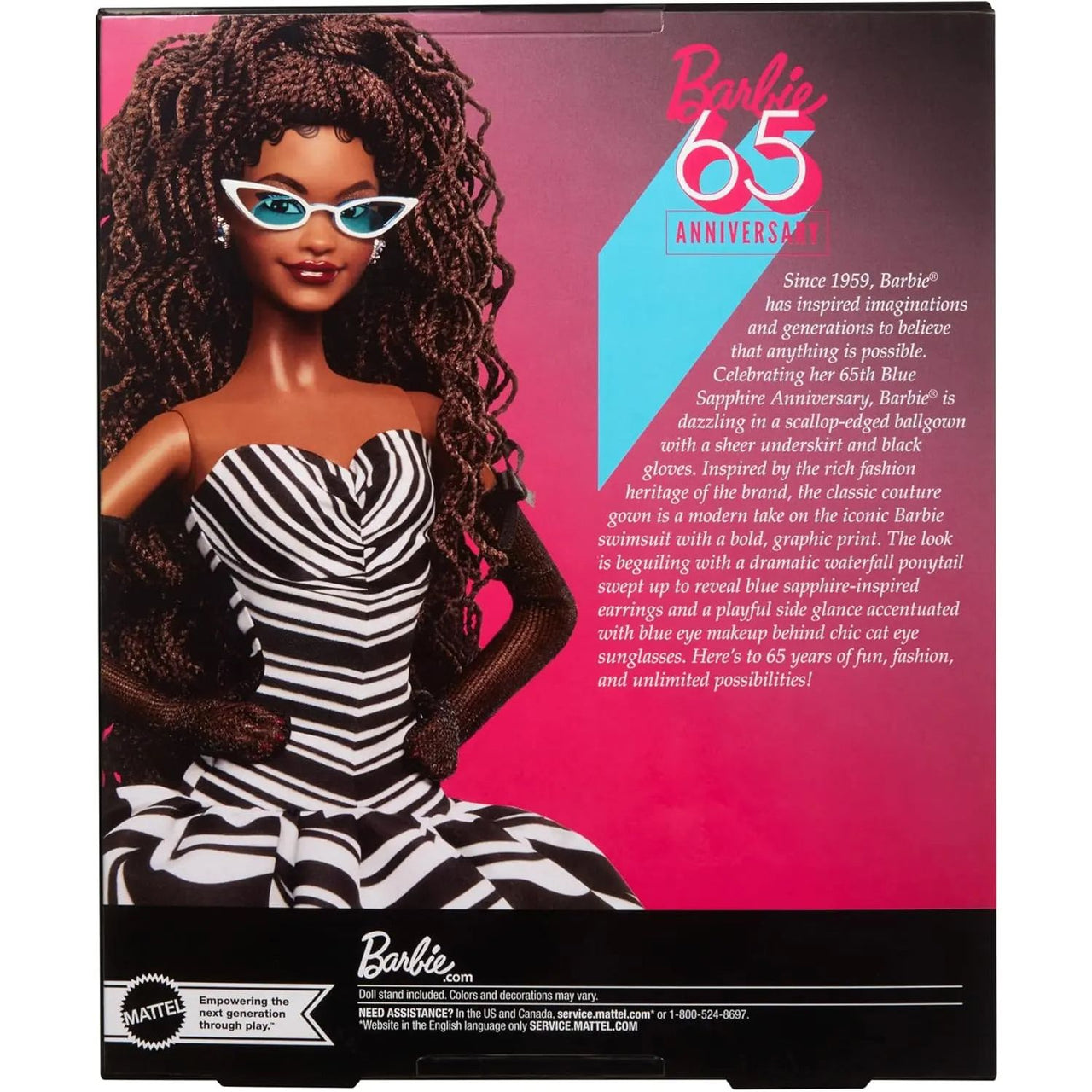 Barbie 65th Anniversary Sapphire Doll Brunette Barbie