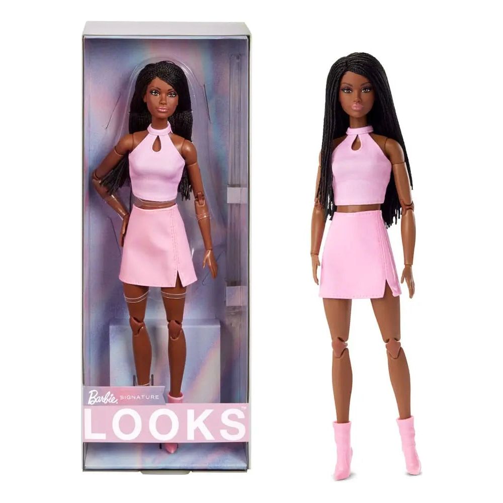 Barbie Signature Barbie Looks Doll Model #21 Tall Braids Pink Skirt Outfit Barbie