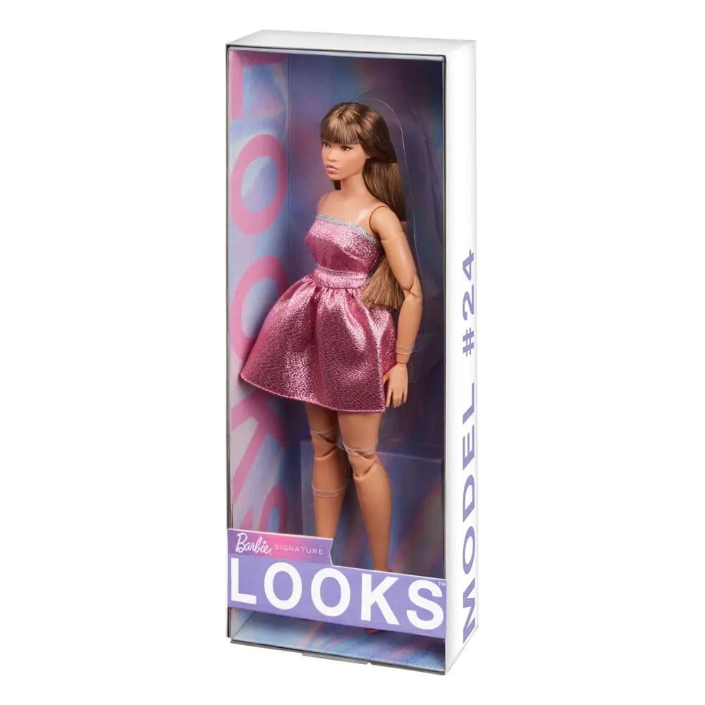 Barbie Signature Barbie Looks Doll Model #24 Curvy Pink Mini Dress Barbie