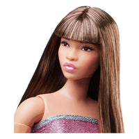 Thumbnail for Barbie Signature Barbie Looks Doll Model #24 Curvy Pink Mini Dress Barbie