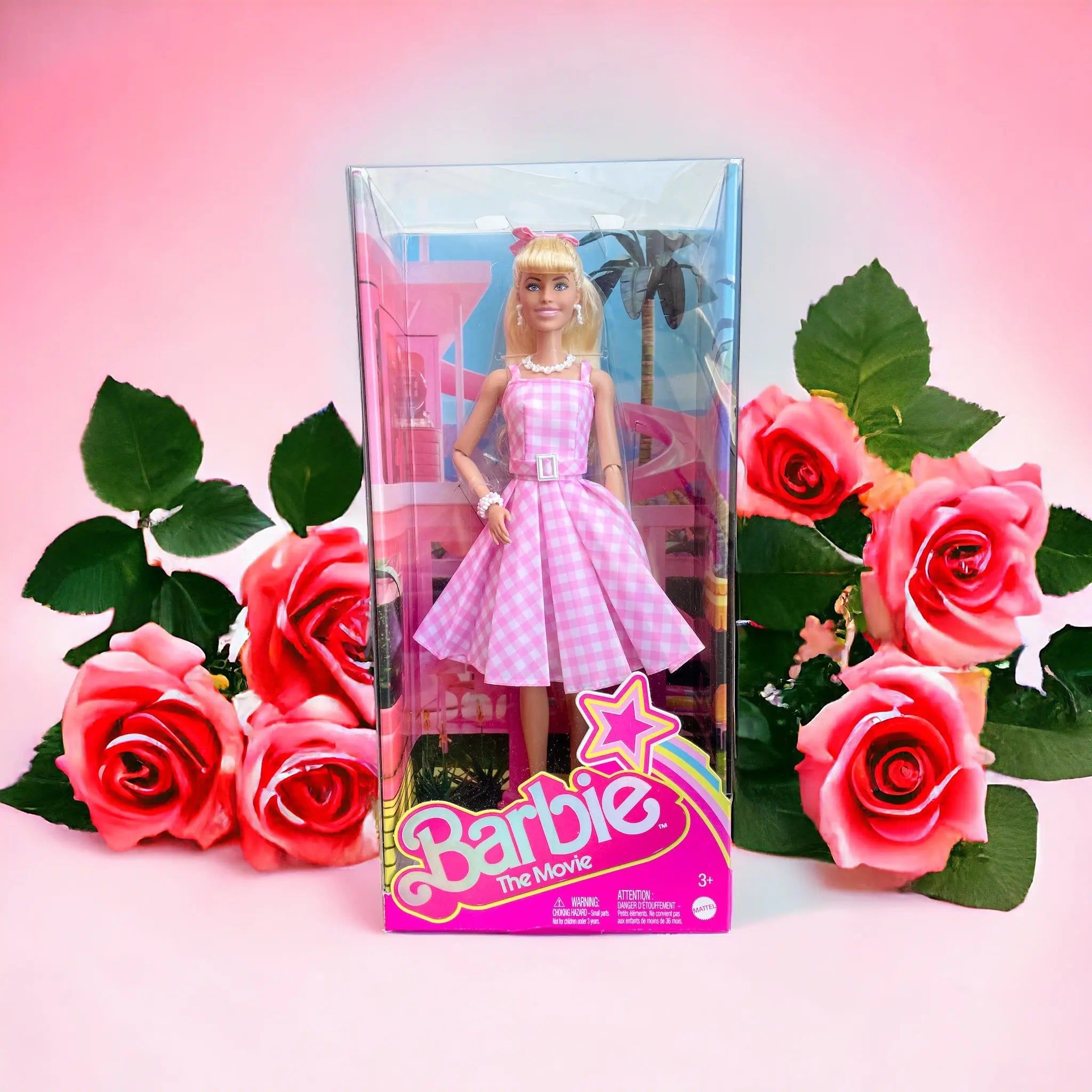 clearance discounted Barbie the Movie Collectible Doll Margot Robbie in  Pink Gingham Dress