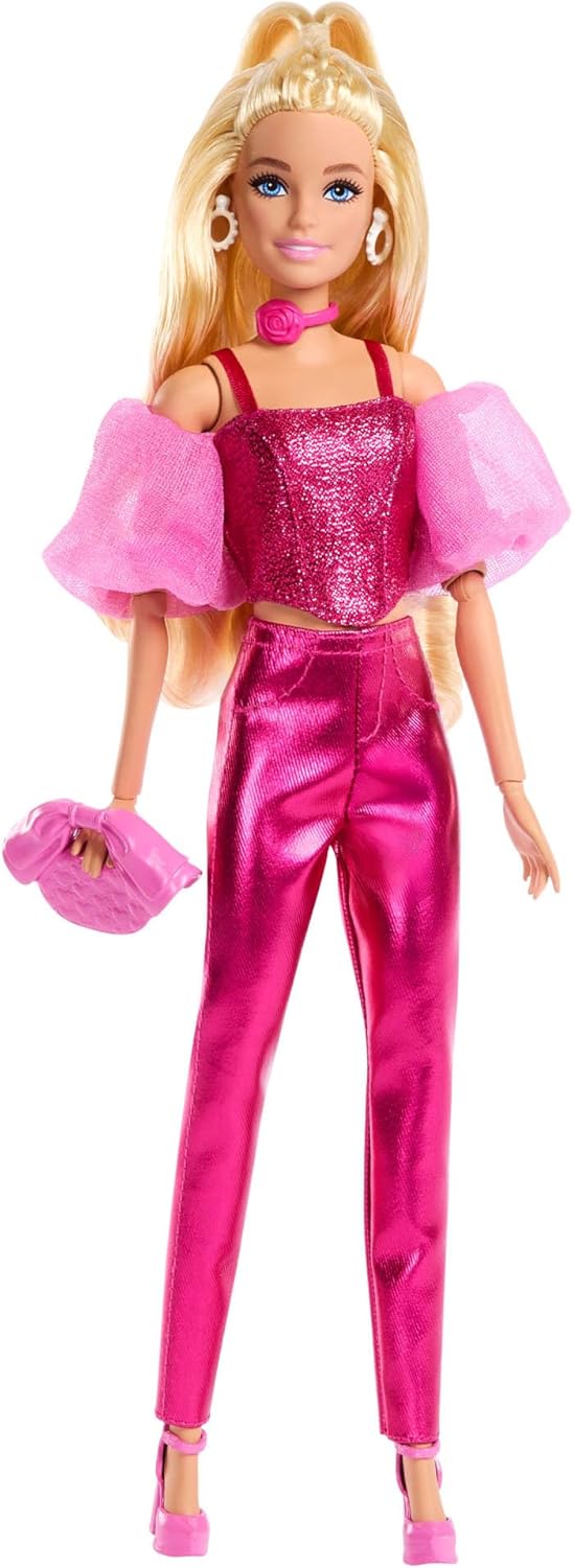 Barbie Deluxe Style Doll #5 in Metallic Pink Outfit