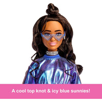 Thumbnail for Barbie Deluxe Style Doll #7 in Metallic Blue Top and Skirt