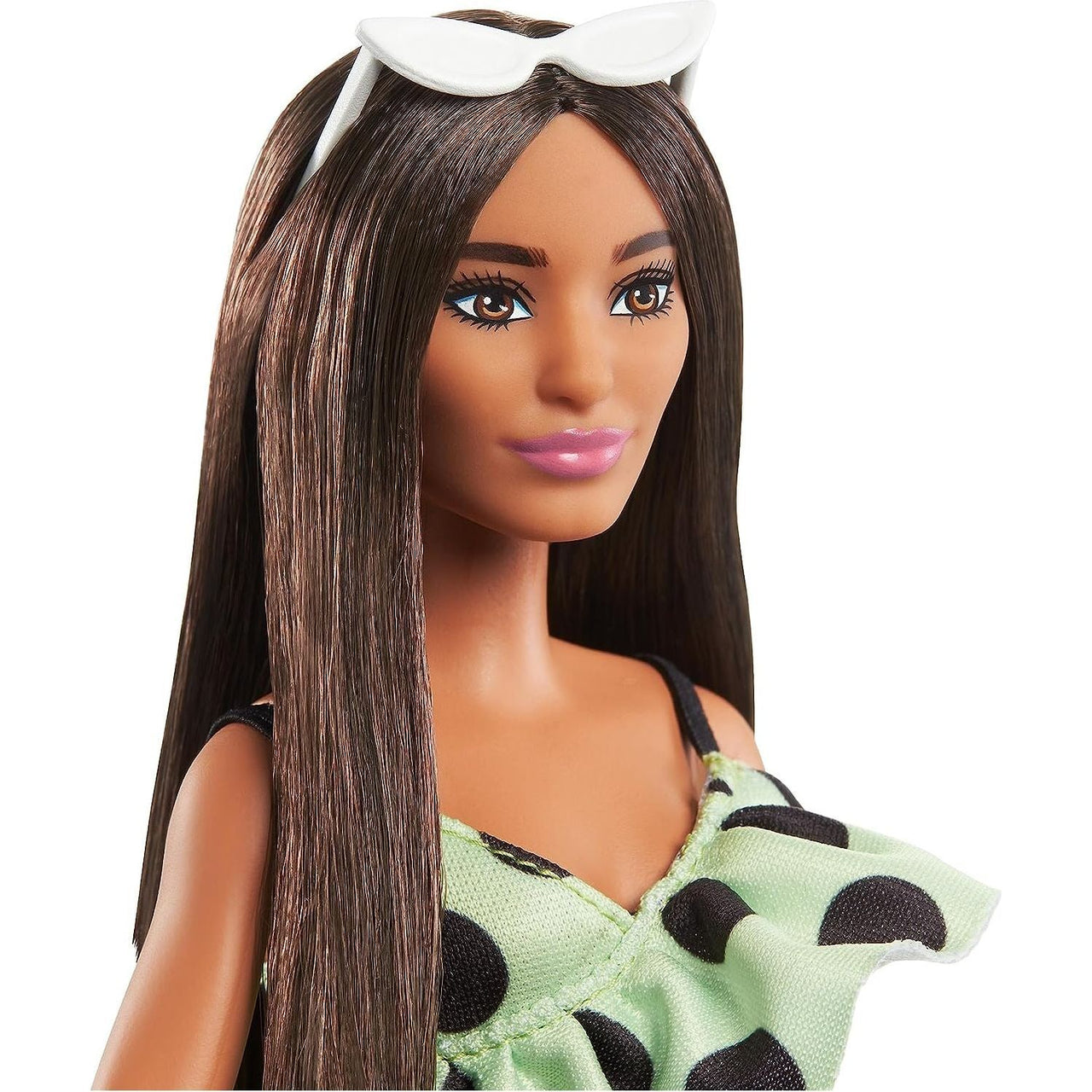 Barbie Fashionista Doll 200 - Brunette with Polka Dot Romper Barbie