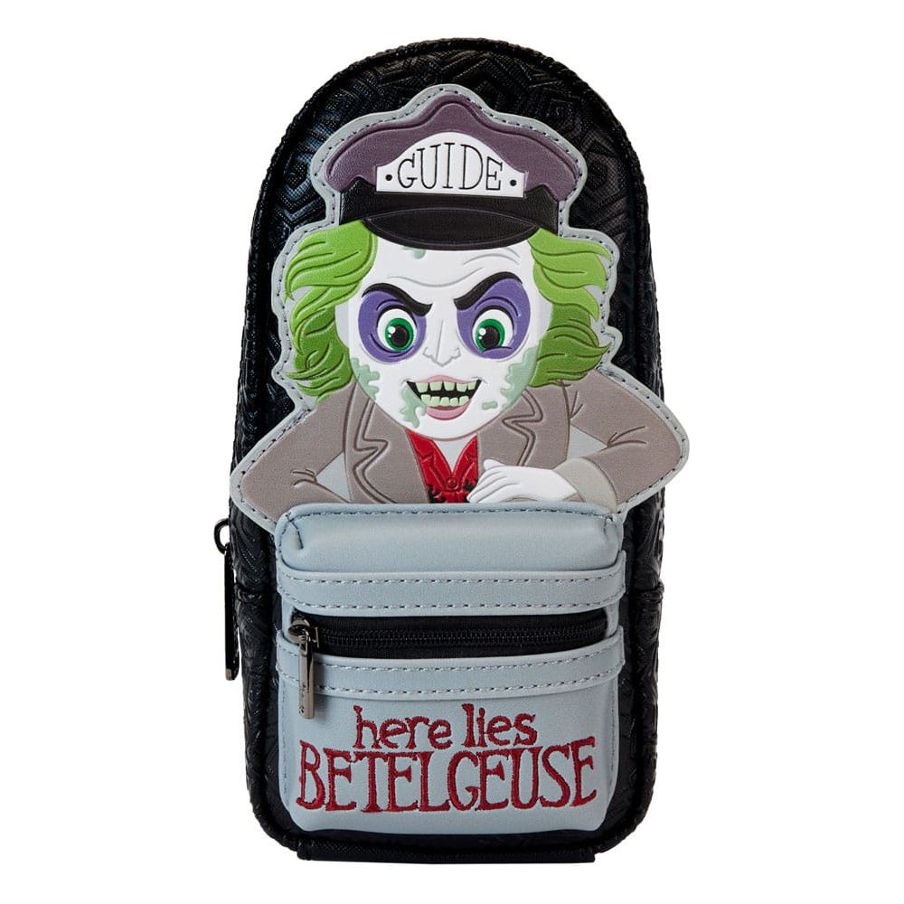 Beetlejuice by Loungefly Pencil Case Mini Backpack Here lies Beetlejuice Loungefly