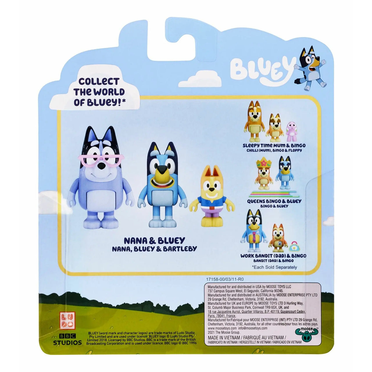Bluey 2 Pack Figures Dress Up Nana & Bluey - Unicorn & Punkboi