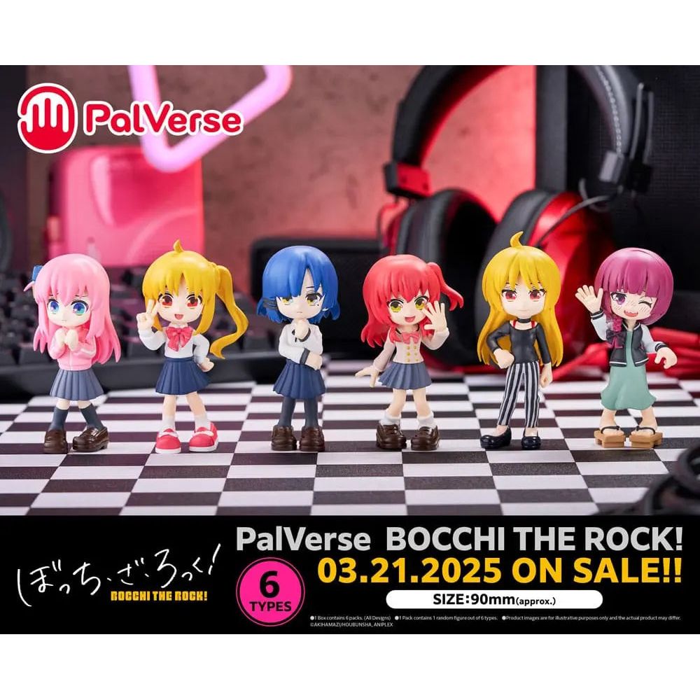 Bocchi the Rock! PalVerse PVC Figures 9 cm 6 Pack Bushiroad