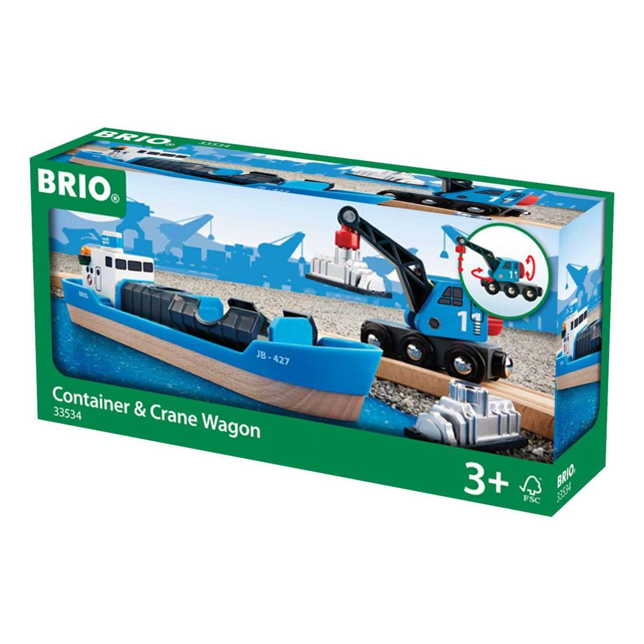 Brio World Harbour Freight Ship & Crane BRIO