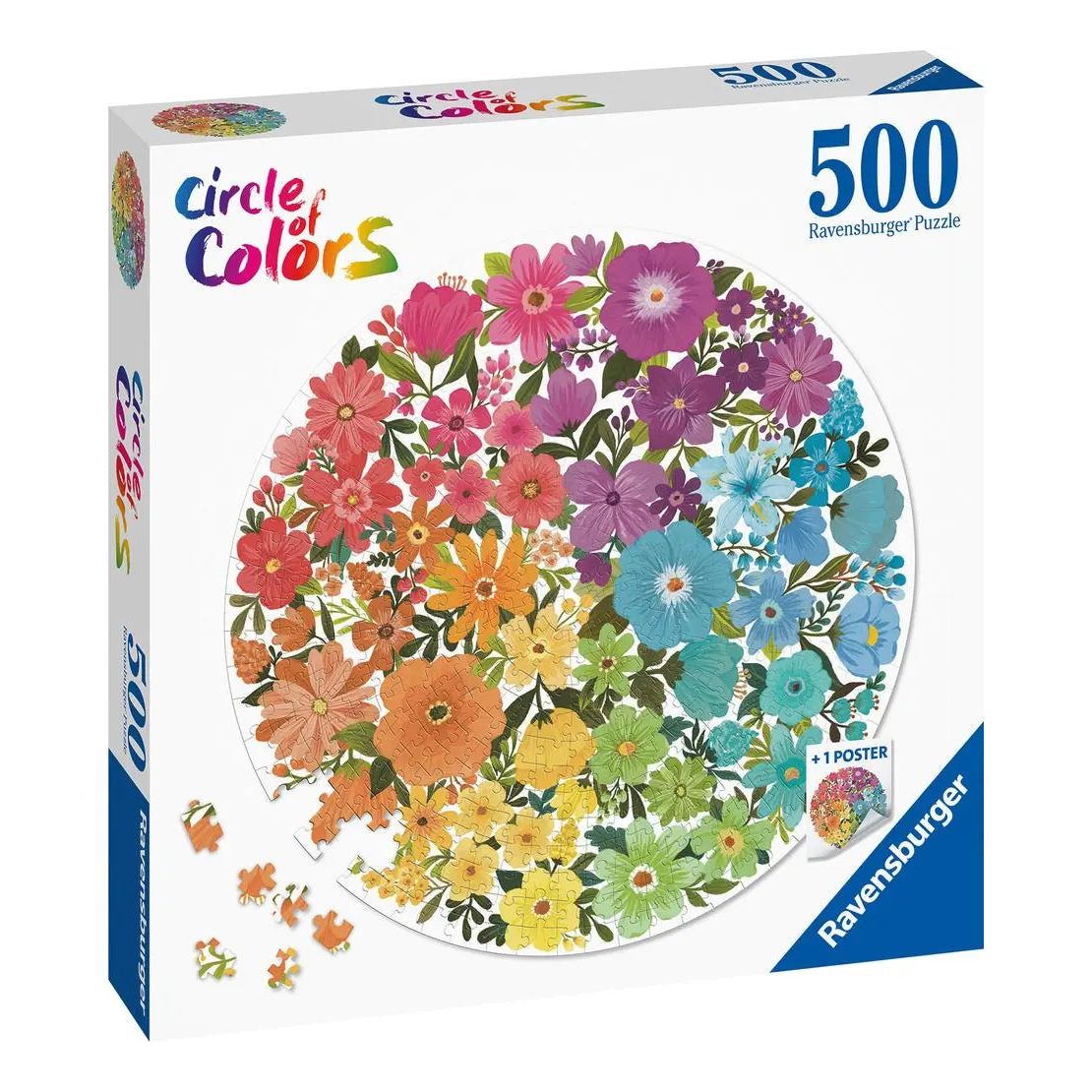 Circle of Colours Flowers 500 Piece Jigsaw Puzzle Ravensburger
