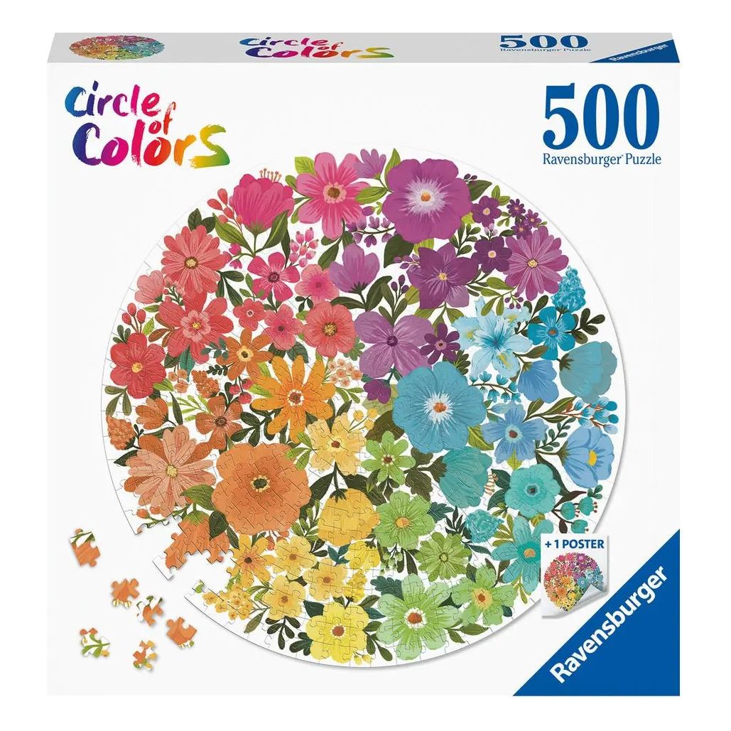Circle of Colours Flowers 500 Piece Jigsaw Puzzle Ravensburger