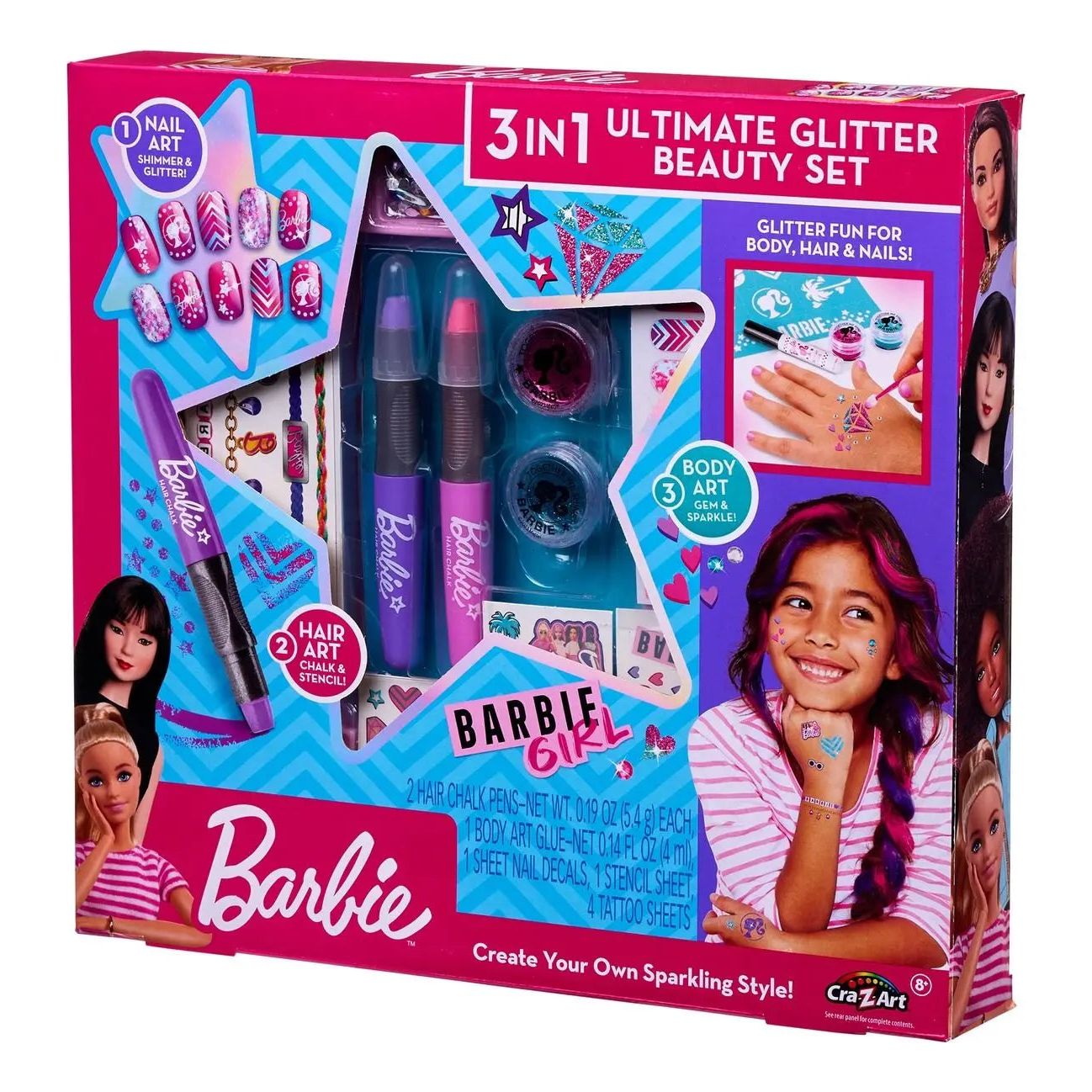 Cra-Z-Art Barbie 3 in 1 Ultimate Glitter Beauty Set Cra-Z-Art