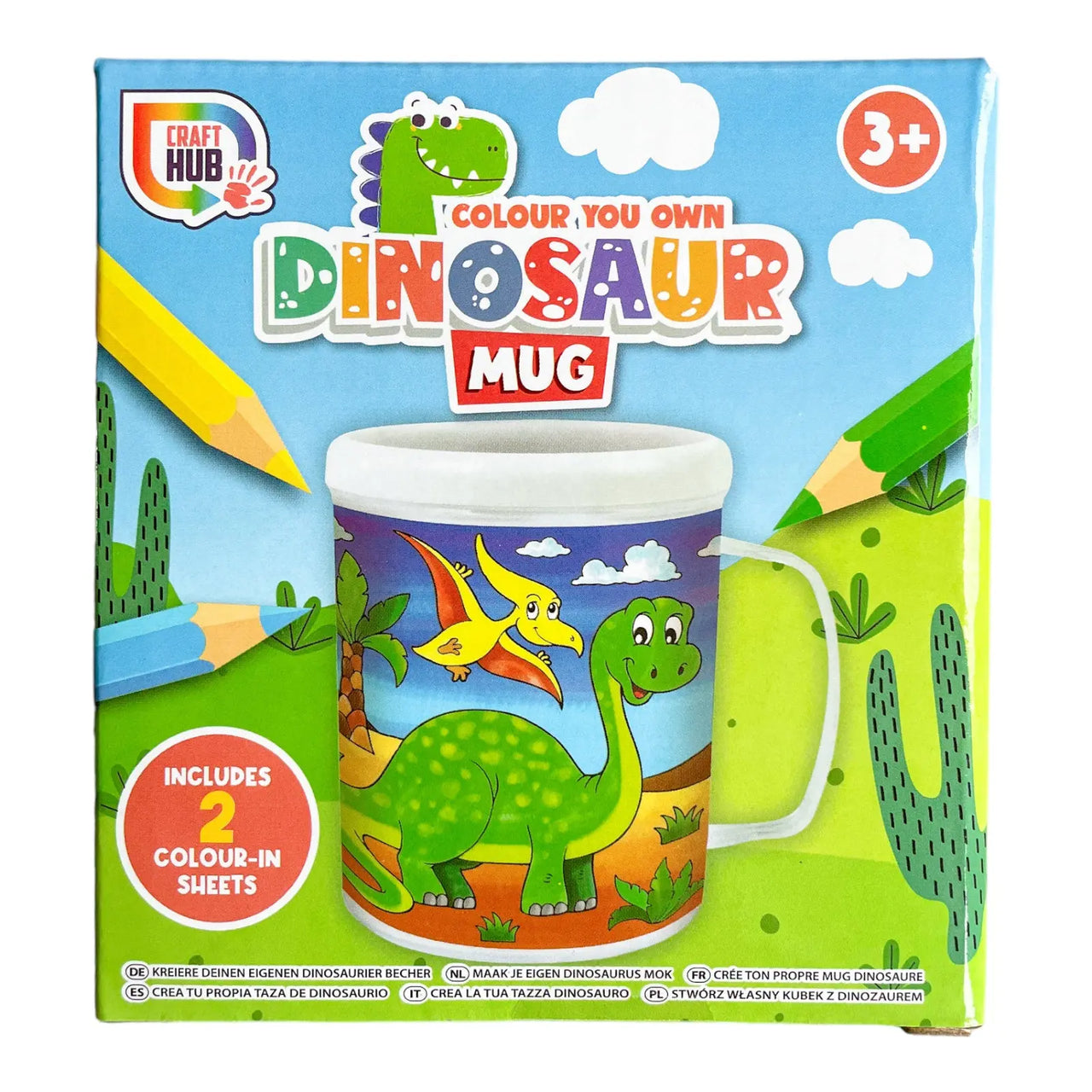Craft Hub Colour Your Own Dinosaur Mug Craft Hub