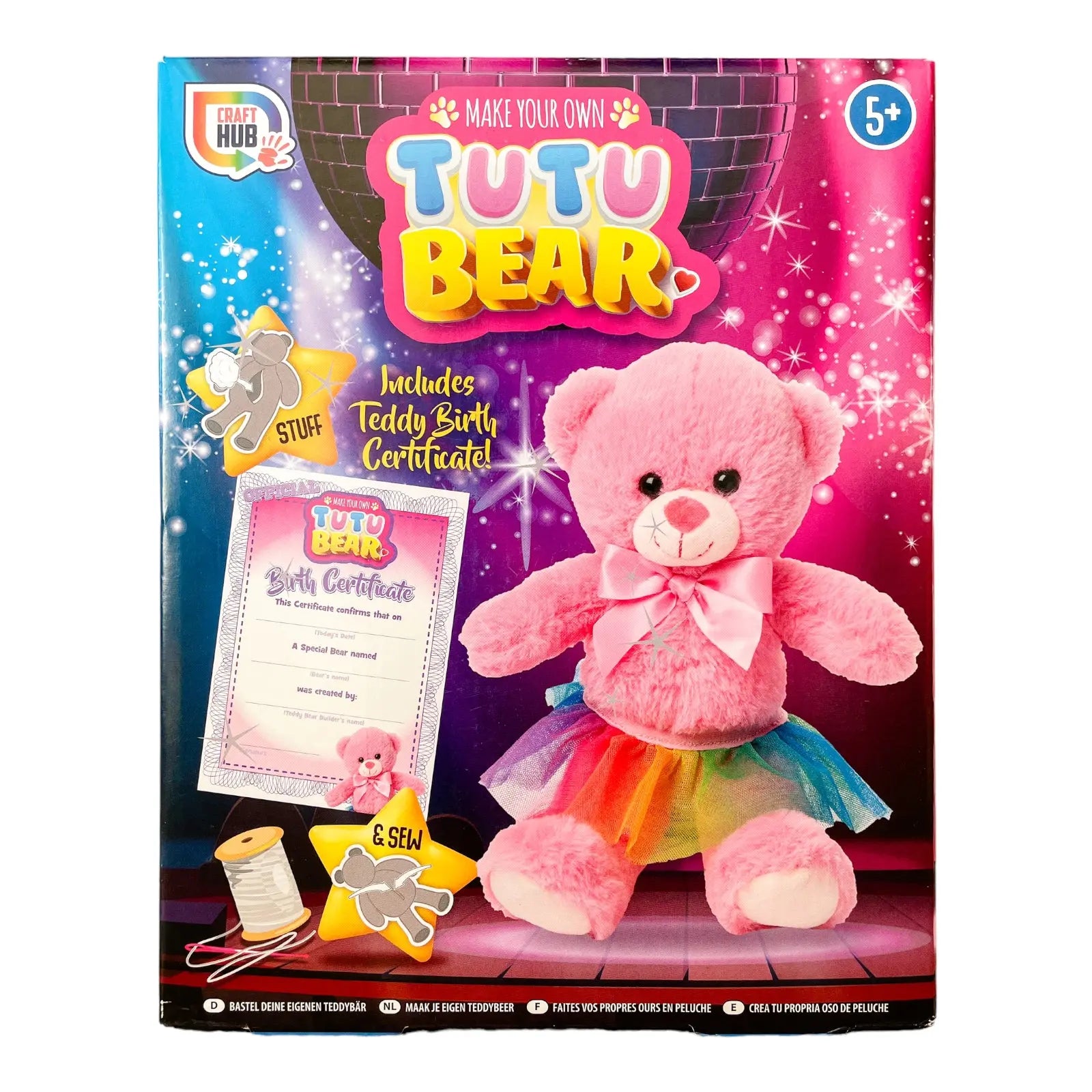 Craft Hub Make Your Own Tutu Bear - Pink Craft Hub