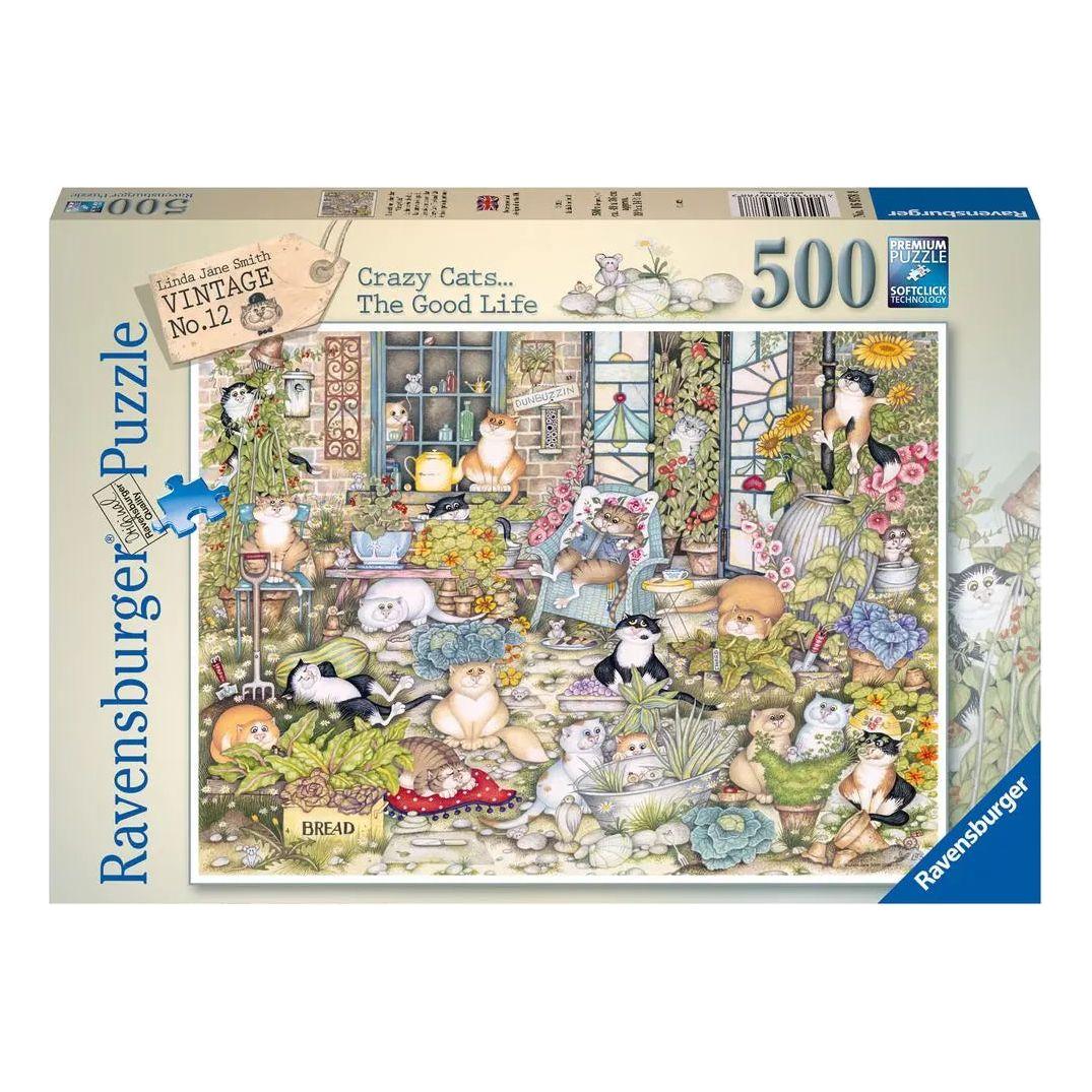 Crazy Cats The Good Life 500 Piece Jigsaw Puzzle Ravensburger
