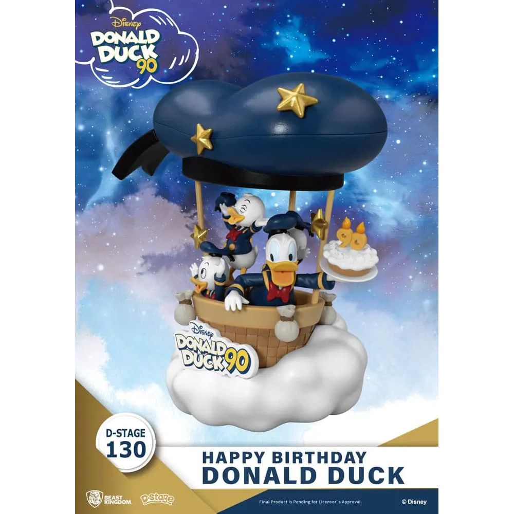 Disney D-Stage PVC Diorama Donald Duck 90th-Happy Birthday 14 cm Beast Kingdom