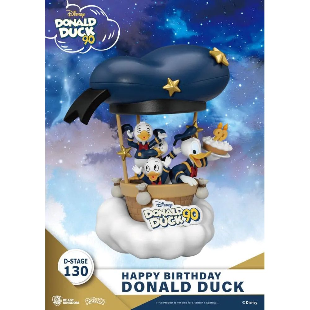 Disney D-Stage PVC Diorama Donald Duck 90th-Happy Birthday 14 cm Beast Kingdom