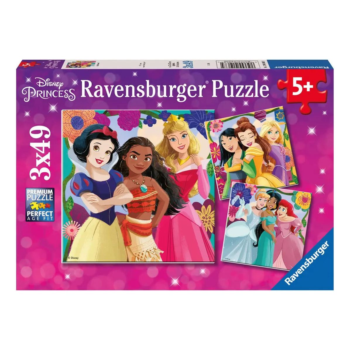 Disney Princess 49 Piece Jigsaw Puzzle 3 Pack Ravensburger