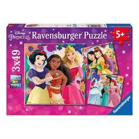 Thumbnail for Disney Princess 49 Piece Jigsaw Puzzle 3 Pack Ravensburger