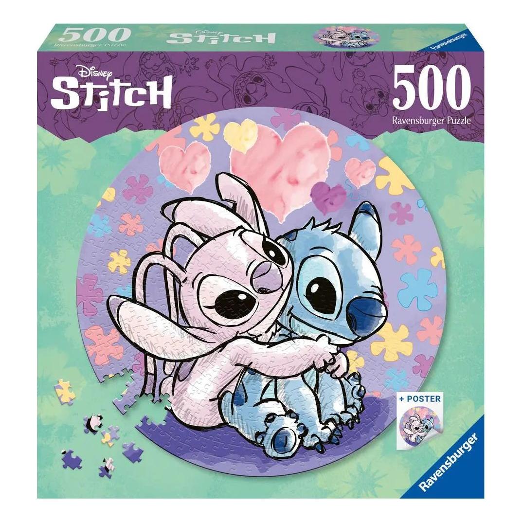 Disney Stitch Circular 500 Piece Jigsaw Puzzle Ravensburger