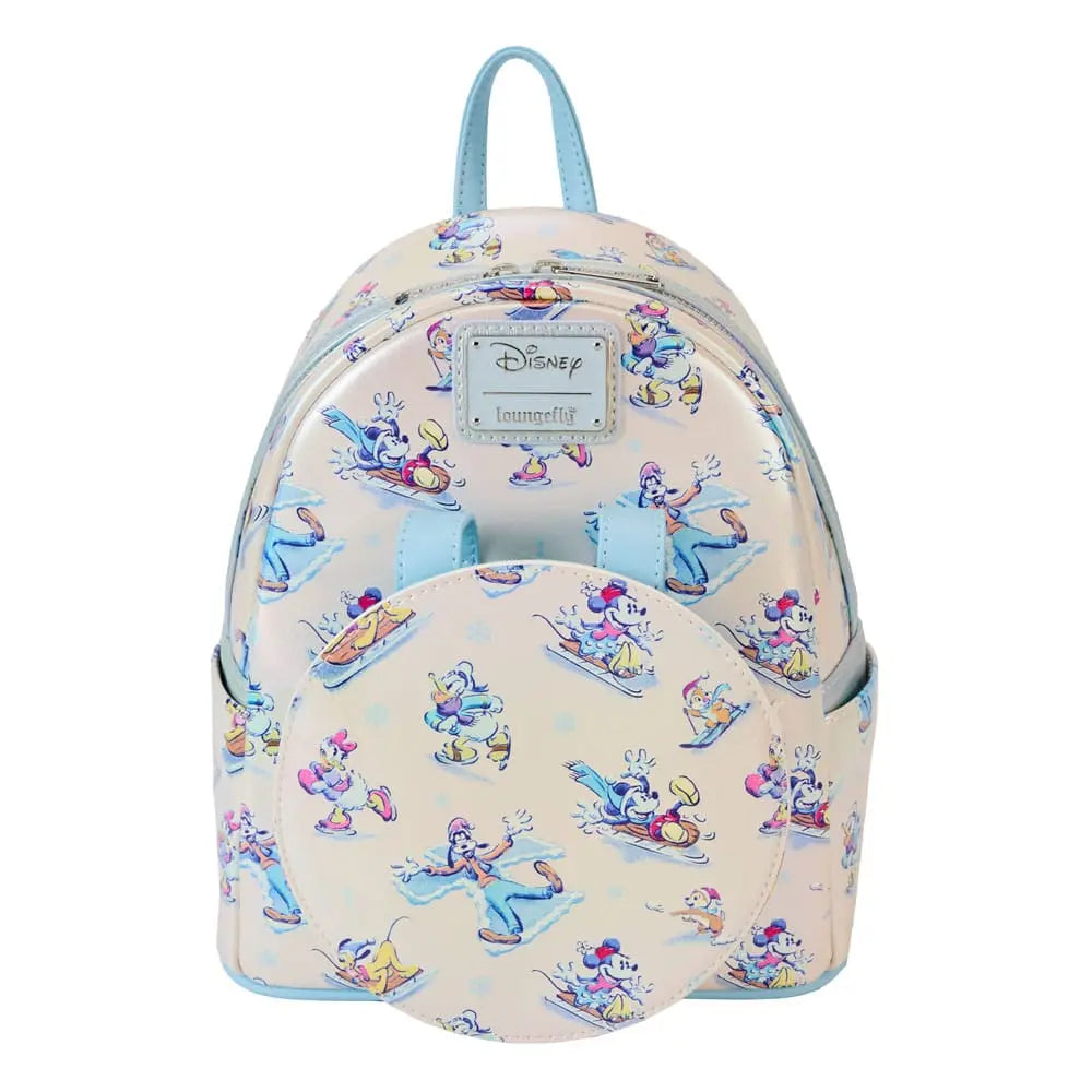 Disney by Loungefly Backpack & Headband Set Mickey & Friends Winter Wonderland AOP Loungefly