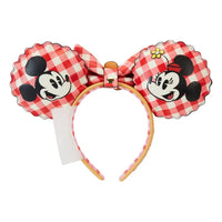 Thumbnail for Disney by Loungefly Ears Headband Mickey & Minnie Picnic Pie Loungefly