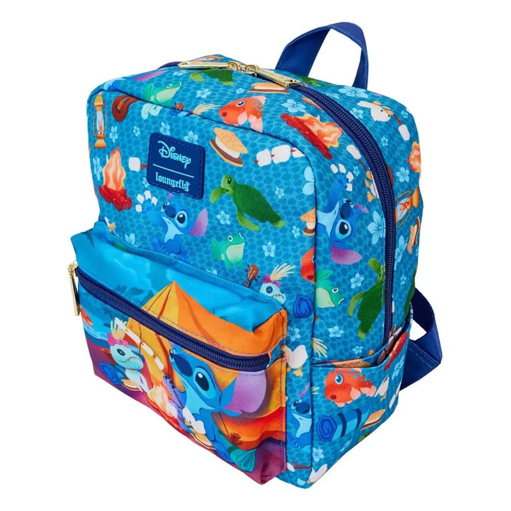Disney by Loungefly Mini Backpack Lilo and Stitch Camping Cuties AOP Loungefly