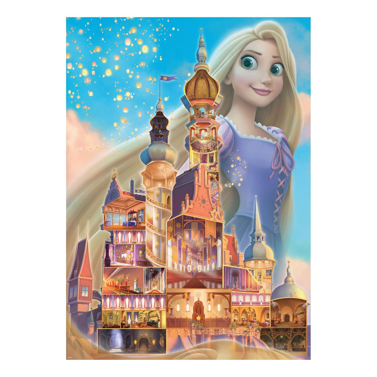 Disney Princess Castle Collection Rapunzel Castle 1000 Piece Jigsaw Puzzle Ravensburger