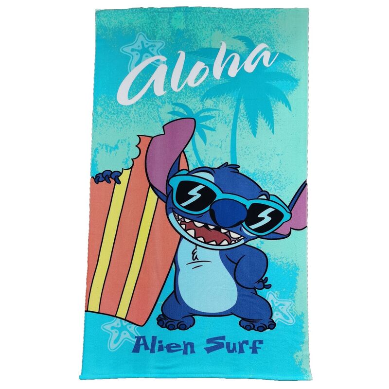 Disney Stitch Aloha Alien Surf Beach Towel