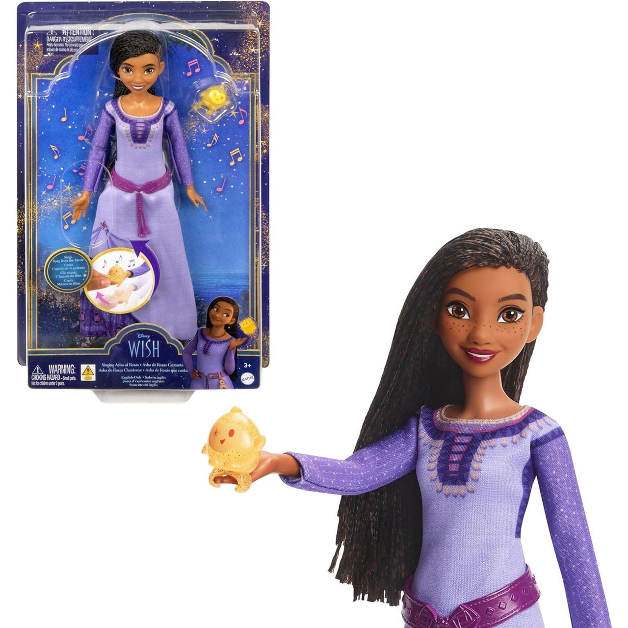 Disney Wish Singing Asha of Rosas Doll Disney