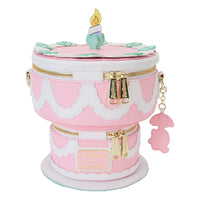Thumbnail for Disney by Loungefly Alice In Wonderland Passport Bag Figural Unbirthday Cake Loungefly