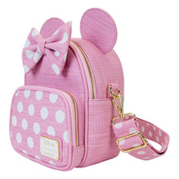 Thumbnail for Disney by Loungefly Backpack Mini Minnie Straw Convertible Loungefly