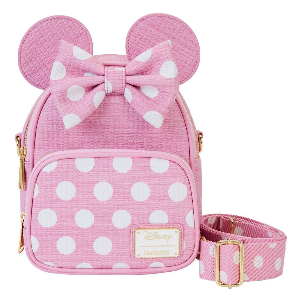 Disney by Loungefly Backpack Mini Minnie Straw Convertible Loungefly