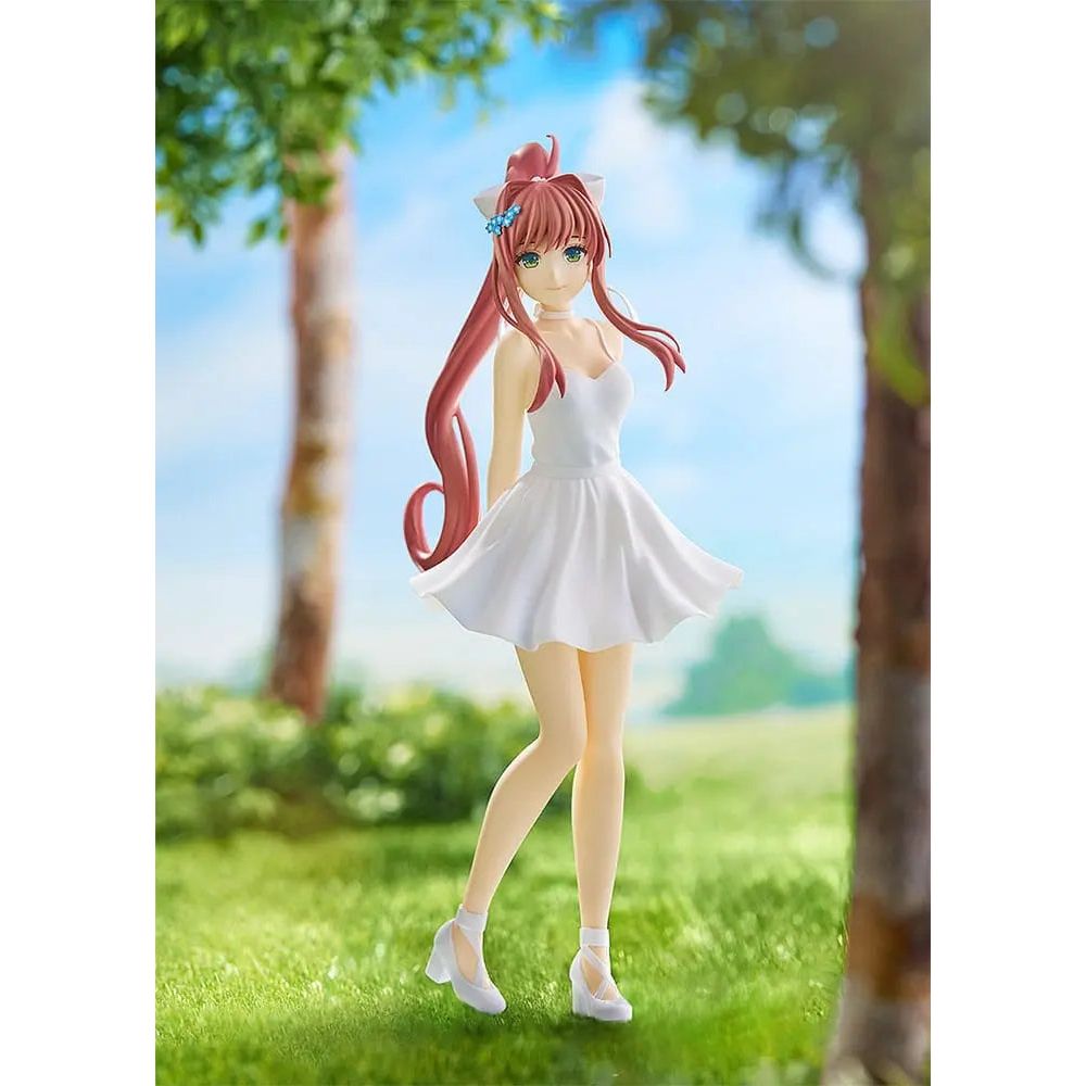 Doki Doki Literature Club! Pop Up Parade PVC Statue Monika: White Dress Ver. 18 cm Good Smile Company