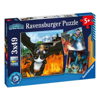 Thumbnail for Dragons: The Nine Realms 3x 49 Piece Jigsaw Puzzle Ravensburger