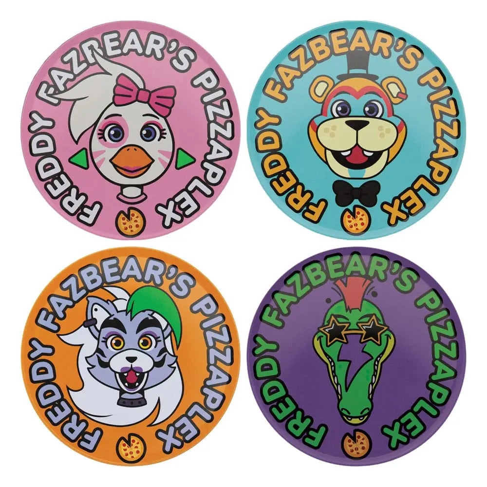 Five Nights at Freddy's Coaster 4-Pack Printed Drinks Fannattik