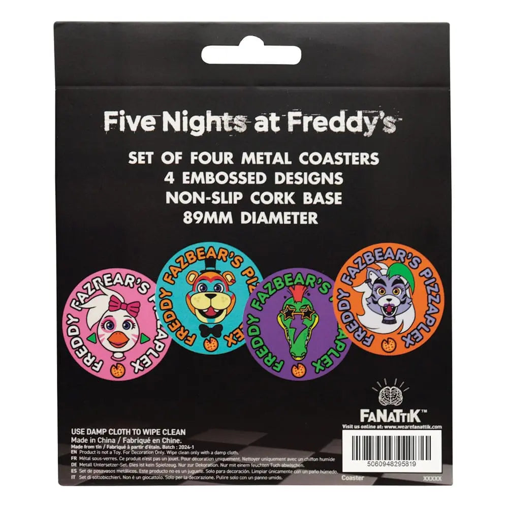 Five Nights at Freddy's Coaster 4-Pack Printed Drinks Fannattik