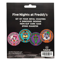 Thumbnail for Five Nights at Freddy's Coaster 4-Pack Printed Drinks Fannattik