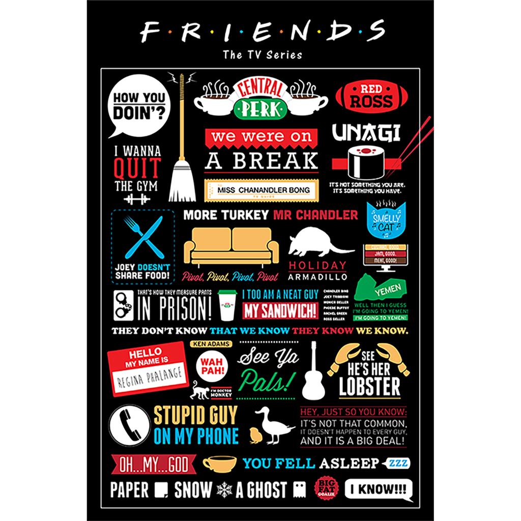 Friends the TV Series (Infographic) Maxi Poster