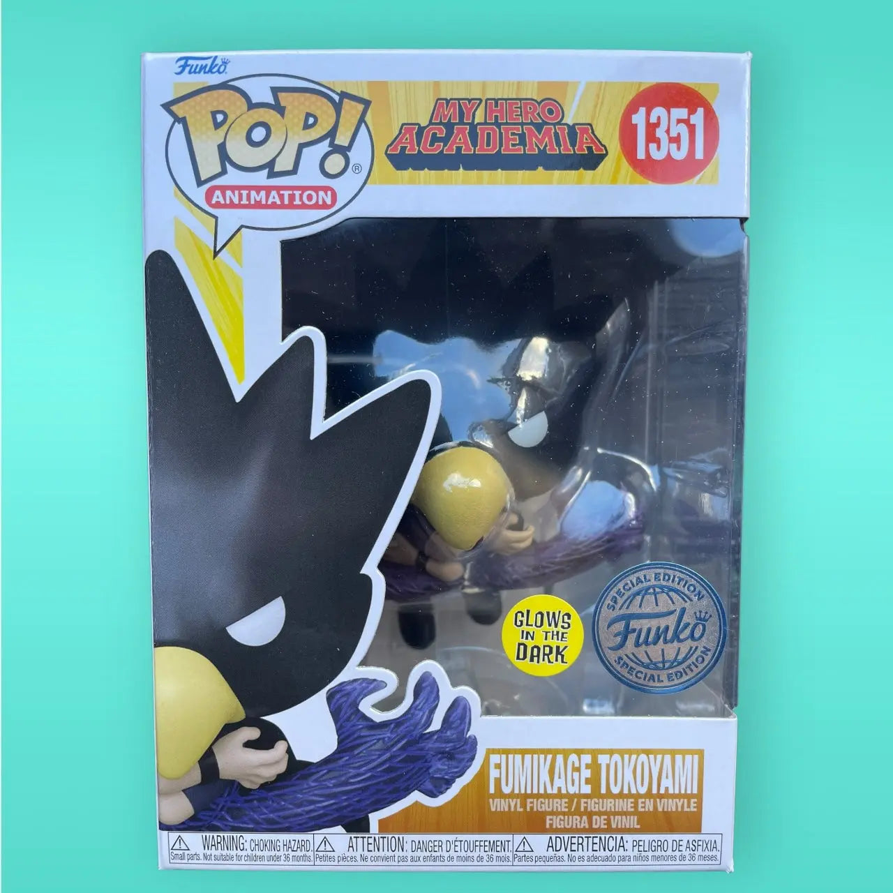 Funko Pop! Animation My Hero Academia 1351 Fumikage Tokoyami (Glow) Funko