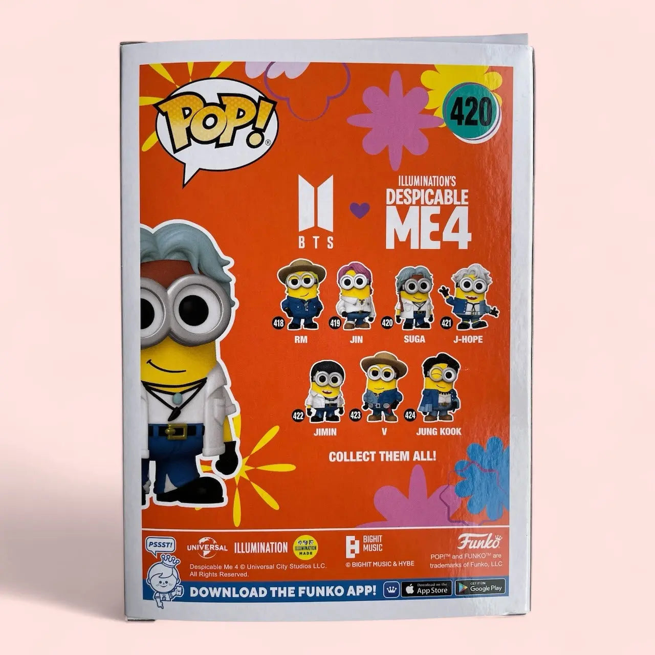 Funko Pop! BTS x Despicable Me 4 420 Suga Funko