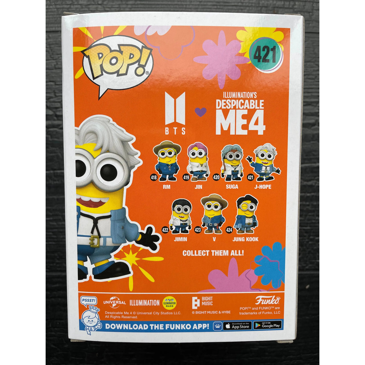 Funko Pop! BTS x Despicable Me 4 421 J-Hope Funko